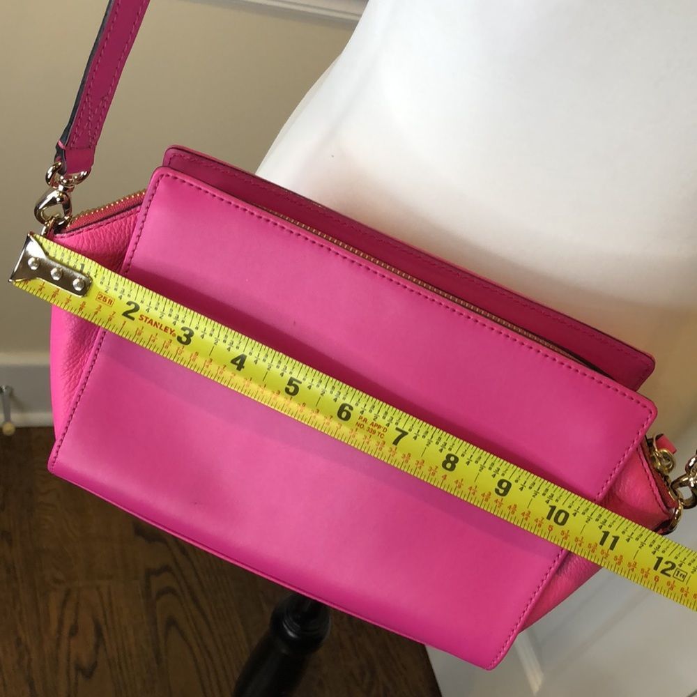 KATE SPADE Hot Pink and Orange Top Zipper Closure Crossbody Bag or Clutch - Picture 3 of 15